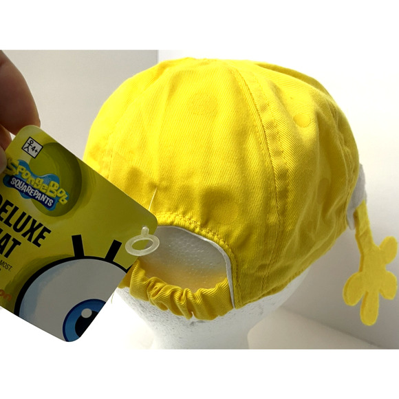 NICKELODEON 2011 YELLOW Cap Stretch SPONGE BOB SQUARE PANTS HAT CHILDs 4+NWT - Picture 4 of 7